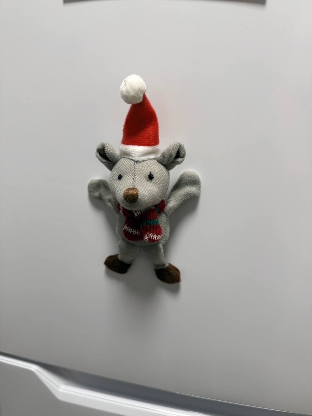 Christmas Gray Mouse Magnet